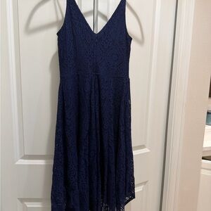 Express - Sleeveless Navy Blue Lace Dress